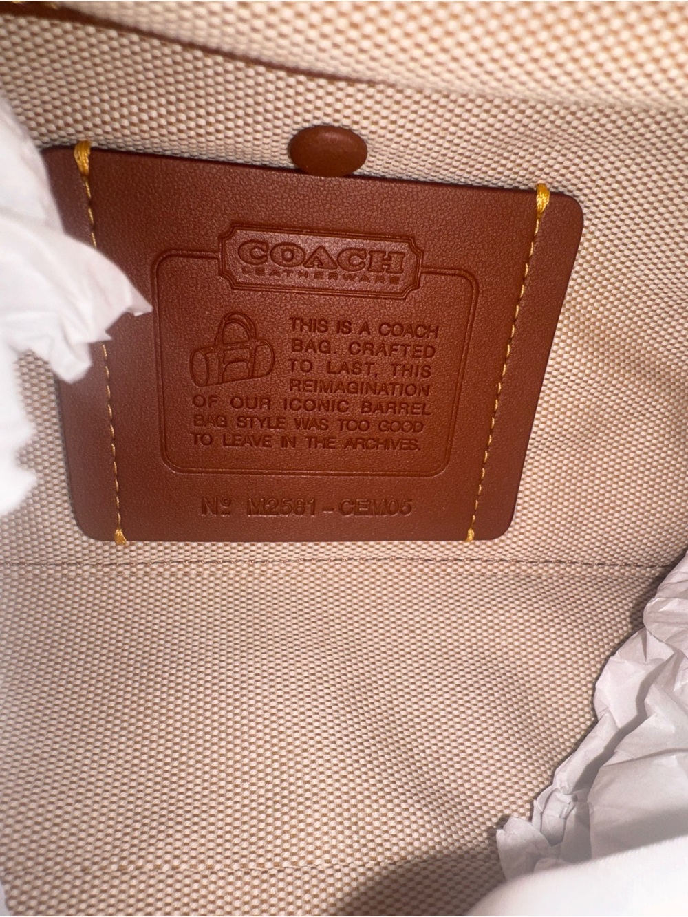 Coach Kisslock Barrel 28 Shoulder Bag in Amber Brown - Picture 5 of 5